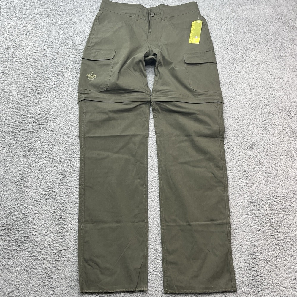Boy Scouts of America Pants Mens 34 Uniform‎ Switchback Convertible Unhemmed NEW